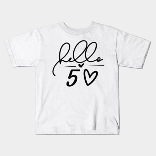 Hello 50 Heart,Funny 50th Birthday Kids T-Shirt